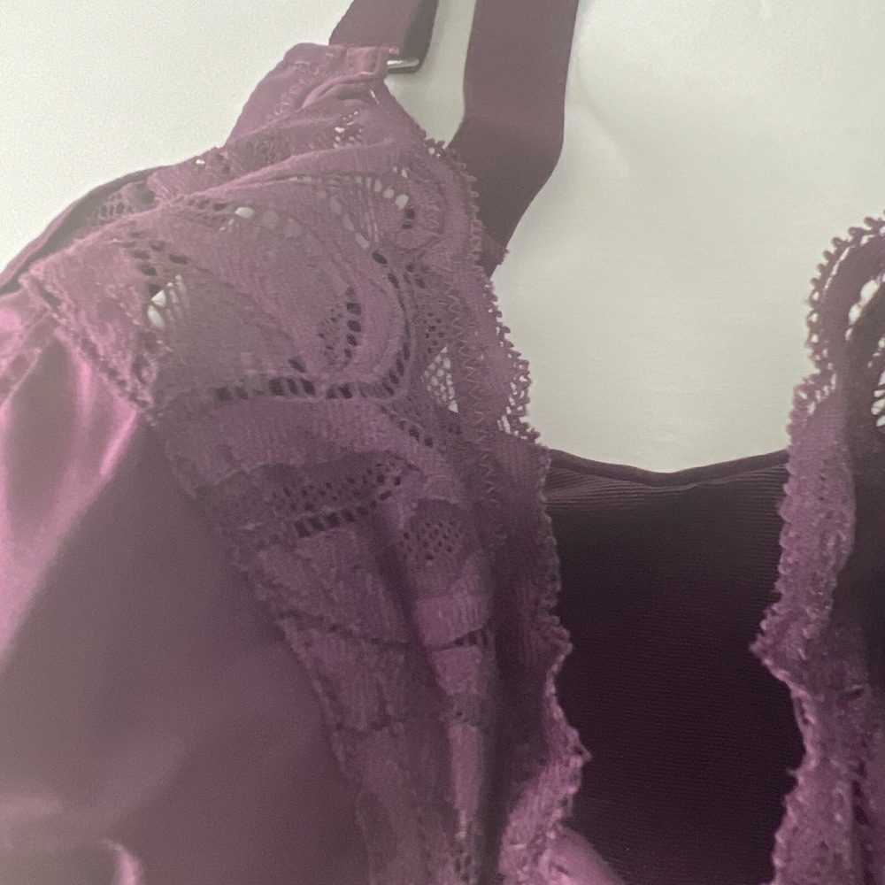 Bare Necessities Bra Women 44G Purple Lace Satin Underwire Lingerie NWT B44 - Picture 8 of 15